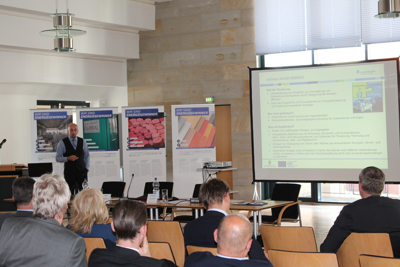 Andreas Leupold von der Investitionsbank Sachsen-Anhalt referiert zum Förderprogramm Sachsen-Anhalt ENERGIE
